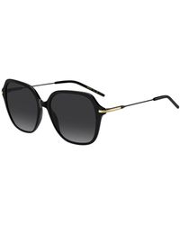 BOSS - Acetate Sunglasses With Metal Temples - Lyst