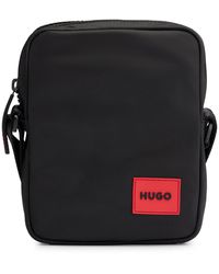 HUGO - Sac reporter avec étiquette logo en gomme rouge - Lyst