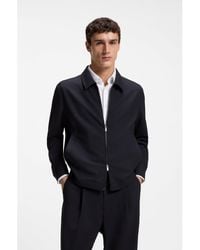 BOSS - Relaxed-Fit Zip-Up Jacket - Lyst