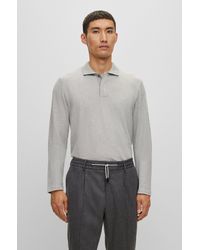 BOSS - Regular-fit Polo Shirt In Cotton And Cashmere - Lyst