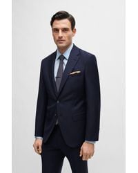 BOSS - Slim-fit Jacket In Virgin Wool With Stretch - Lyst