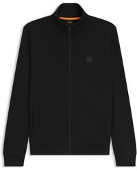 BOSS - Jack Met Rits En Logopatch Van Katoenen Sweatstof - Lyst