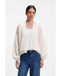 BOSS - Relaxed-Fit Cardigan With Open-Knit Structure - Lyst