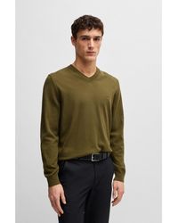 BOSS - V-Neck Sweater - Lyst