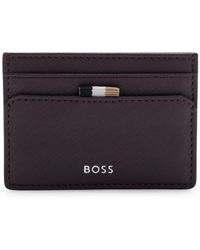 BOSS - Card Holder With Signature Stripe And Logo Detail - Lyst