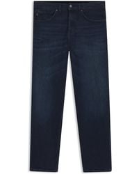 BOSS - Maine Jean Regular Fit en denim stretch confortable bleu foncé - Lyst
