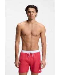 BOSS - Medium-Length Swim Shorts With Contrast Details - Lyst