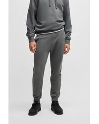 HUGO - Cotton-Terry Tracksuit Bottoms With Contrast Logo - Lyst