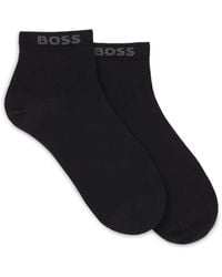 BOSS - Two-Pack Of Short Socks With Logo Cuffs - Lyst