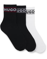 HUGO - Three-Pack Of Short-Length Socks With Logo - Lyst