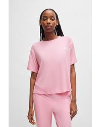 HUGO - Relaxed-fit Pyjama T-shirt With Printed Logo - Lyst
