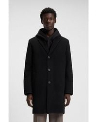HUGO - Button-Front Coat - Lyst