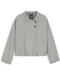 BOSS - Regular-Fit Jas Van Elastische Sharkskin - Lyst