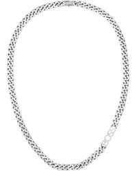 BOSS - Tone Curb-Chain Necklace With Logo Link - Lyst