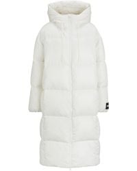 HUGO - Veste longue Relaxed Fit en tissu déperlant - Lyst