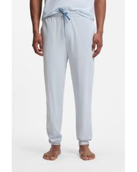 BOSS - Stretch-Cotton Tracksuit Bottoms With Embroidered Logo - Lyst