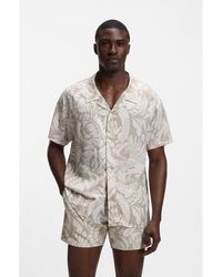 BOSS - Regular-Fit Shirt With All-Over Print - Lyst