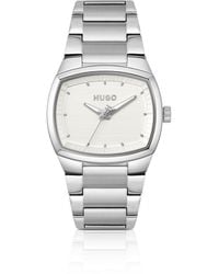 HUGO - Telly Stainless-Steel Watch With Retro-Inspired Case - Lyst