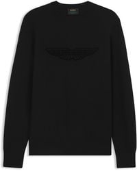 BOSS - X Aston Martin Wollen Trui Met Logostiksel - Lyst