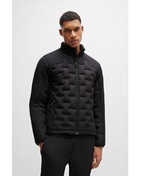 BOSS - Water-repellent Down Jacket In Printed-bonding Fabric - Lyst
