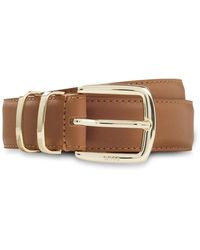 BOSS - Italian-Leather Belt - Lyst