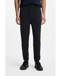 BOSS - Cotton-Terry Tracksuit Bottoms With Logo Patch - Lyst