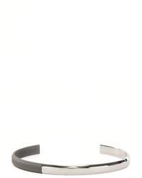BOSS by HUGO BOSS Bracelet à logo en métal mat et poli - Blanc