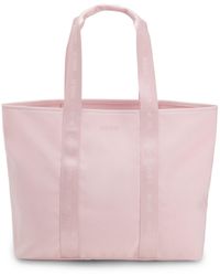 HUGO - Cotton-Canvas Tote Bag With Logo Straps - Lyst