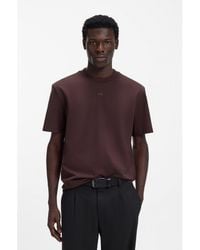 HUGO - Relaxed-Fit T-Shirt With Central Logo Detail - Lyst