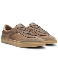 BOSS - Sneakers Stringate Con Rifiniture - Lyst