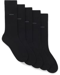 BOSS - Five-Pack Of Regular-Length Socks - Lyst