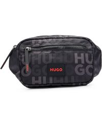 HUGO - Sac ceinture à logo revisité avec patch en gomme logoté - Lyst
