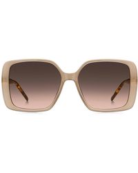 BOSS - Transparent-Nude Sunglasses With Double B Monogram - Lyst