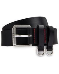 HUGO - Italian-leather Belt With D-ring Details - Lyst
