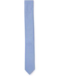 HUGO - Cravate en jacquard de soie à pois et carrés - Lyst