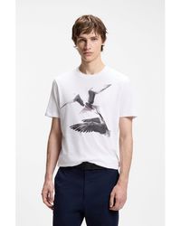 HUGO - Cotton-Jersey T-Shirt With Animal Artwork - Lyst