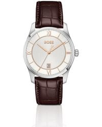 BOSS - Principle Prestige Watch With- Textured Dial - Lyst