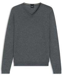 BOSS - V-Neck Sweater - Lyst