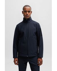 BOSS - Water-repellent Softshell Jacket With Branded Sleeve Pocket - Lyst