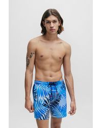 HUGO - Fully Lined Swim Shorts With Seasonal Print - Lyst