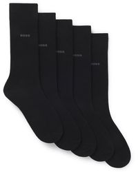 BOSS - Five-Pack Of Regular-Length Socks - Lyst