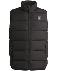 BOSS - Equestrian Waterproof Padded Gilet With Panel - Lyst