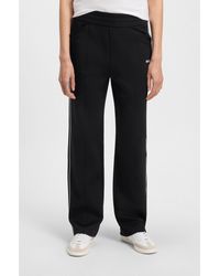 BOSS - Straight-Fit Tracksuit Bottoms With Contrast Logo And Piping - Lyst