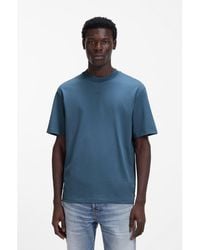 HUGO - Relaxed-Fit T-Shirt With Central Logo Detail - Lyst
