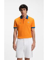 BOSS - Paddy Polo Shirt With Country Flag - Lyst