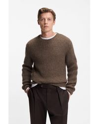 BOSS - Beckham X Knitted Sweater With Mouliné Rib - Lyst