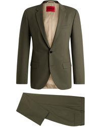 HUGO - Slim-Fit Anzug aus funktionalem Stretch-Gewebe - Lyst