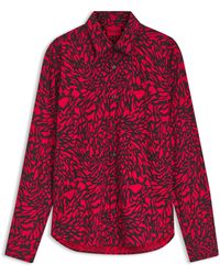 HUGO - Slim-Fit Cotton Poplin Shirt With Bold Print - Lyst