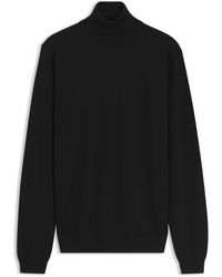 HUGO - Pull à col roulé à la coupe Regular en laine vierge - Lyst