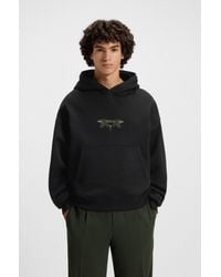 HUGO - Black Men's Hooded Sweatshirts Size M - Lyst